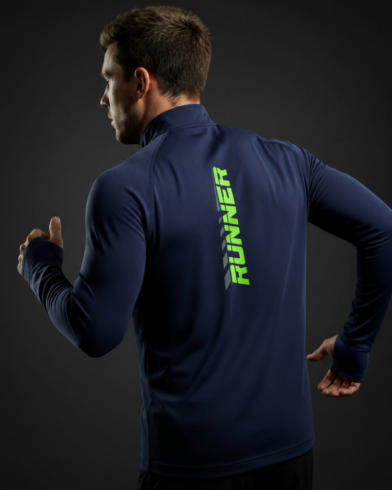Sudadera Runner Técnica Marino